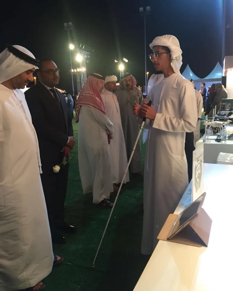 ضمن مشاركة أحد متطوعي فريق سواعد زايد خلال أسبوع الابتكار لعام 2018