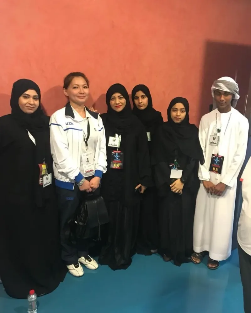 فعالية التايكواندوا المقامة اخيرا في مجمع زايد الرياضي ومشاركة فريق سواعد زايد التطوعي
