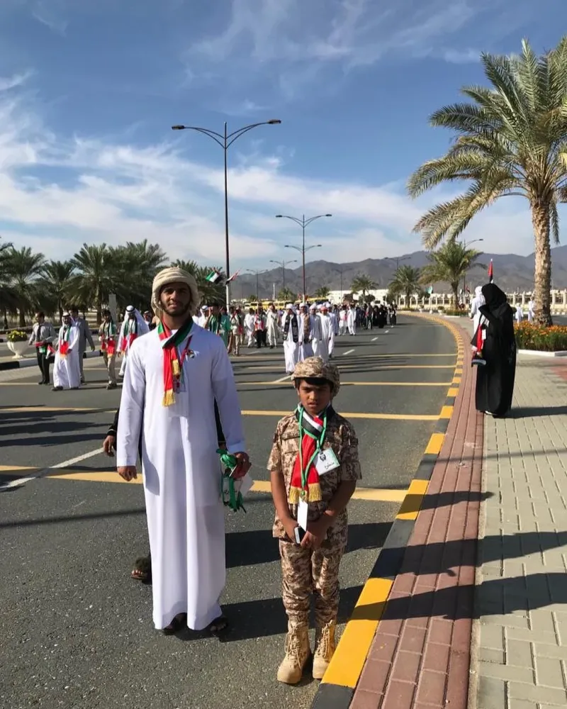 مشاركة فريق سواعد زايد التطوعي بفعاليات اليوم الوطني في مسيره كلباء 28-11-2018