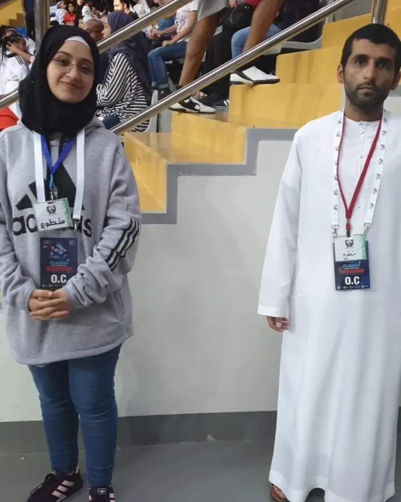 اسره سواعد زايد التطوعي خلال تنظيم بطولة الفجيرة للتايكواندو في مجمع زايد الرياضي بالفجيرة اليوم الاول 1/2/2019