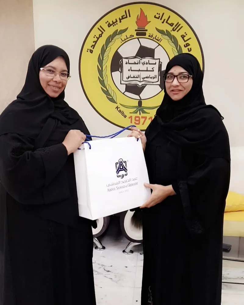 كل الشكر للاستاذة امنة الحاج وكل اعضاء نادي اتحاد كلباء الرياضي الثقافي