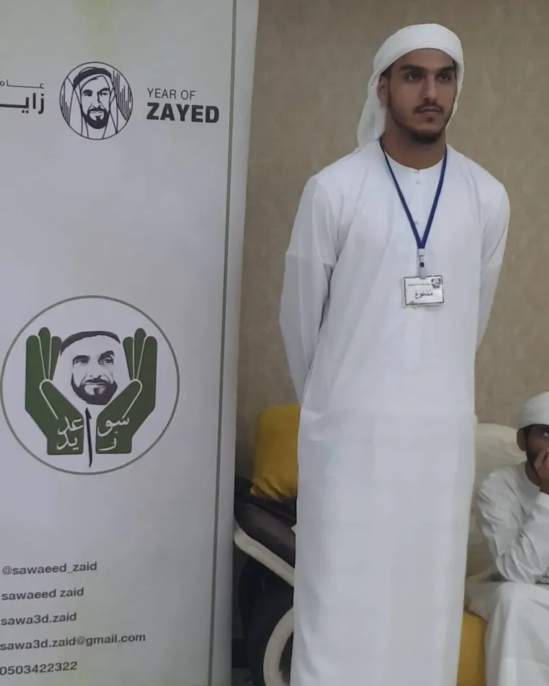مشاركة فريق سواعد زايد التطوعي مع نادي اتخاد كلباء الرياضي الثقافي وتقديم فريق سواعد زايد فقراته المتنوعة من مسابقات والعاب رياضية وترفيهية شعبيه وامثال تراثية ومسرحية ورزفات امارا