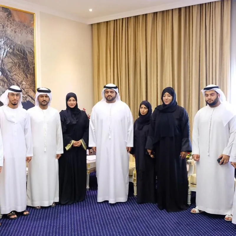 زيارة اعضاء ادارة جمعية سواعد الإمارات التطوعية اليوم سمو الشيخ محمد بن حمد الشرقي في ديوانه الاميري لإطلاعه على خطط عمل الجمعية المستقبلية