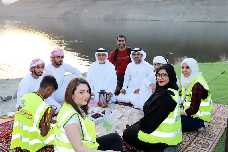 مقتطفات جميلة عاشها متطوعون جمعية سواعد الامارات برفقة المتنافسون خلال بطولة البوكسنج