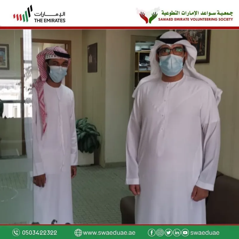 قامت جمعية سواعد الإمارات التطوعية بعمل زيارة تعريفية لسعادة عبدالغفور هاشم بارهوزيان العوضي رئيس مجلس إدارة شركة الفجيرة الوطنية للتأمين ورئيس مجلس إدارة المركز التجاري بالفجيرة و
