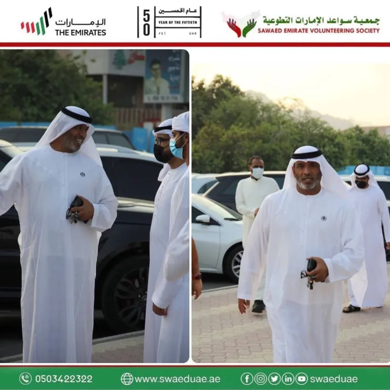 استضافة جمعية سواعد الإمارات التطوعية سعادة احمد النزر الفلاسي في زيارة ميدانية على بعض المناطق والمواقع الترفيهية
